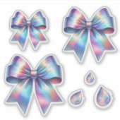 Iridescente Boog Set met Traandruppels Sticker (Voorkant)