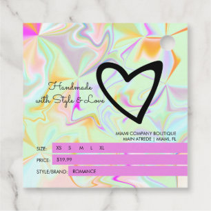 Iridescente Boutique Kleding Prijs Maat B Hangtag Bedankjes Labels