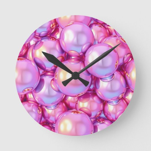 Iridescente Cyber-Bellen Y2K Klok (Voorkant)