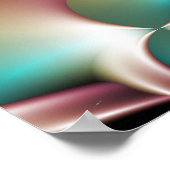 Iridescente Fractale Spiraal Poster (Hoek)
