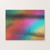 Iridescente Gegolfde Regenboog Glas Textuur Legpuzzel (Horizontaal)