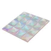 Iridescente geometrische 3D vierkante ID1178 Tegeltje (Zijkant)