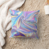 Iridescente glanzende metalen stof, groenblauw gou kussen (Deken)