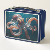 Iridescente Glas Octopus Kunst | Gepersonaliseerd (Achterkant)