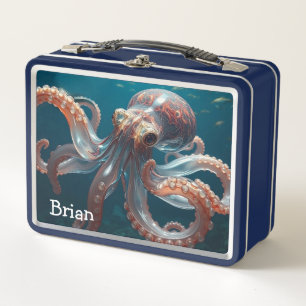 Iridescente Glas Octopus Kunst   Gepersonaliseerd