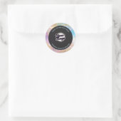 Iridescente holografische aangepaste logo naam dan ronde sticker (Tas)
