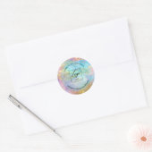 Iridescente holografische aangepaste logo naam dan ronde sticker (Envelop)