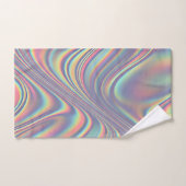 Iridescente holografische werveltextuur bad handdoek (Handdoek)