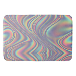 Iridescente holografische werveltextuur badmat