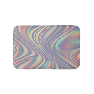 Iridescente holografische werveltextuur badmat
