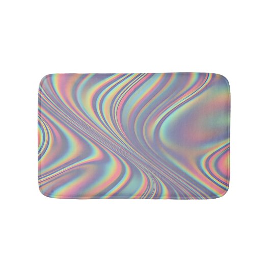 Iridescente holografische werveltextuur badmat (Voorkant)