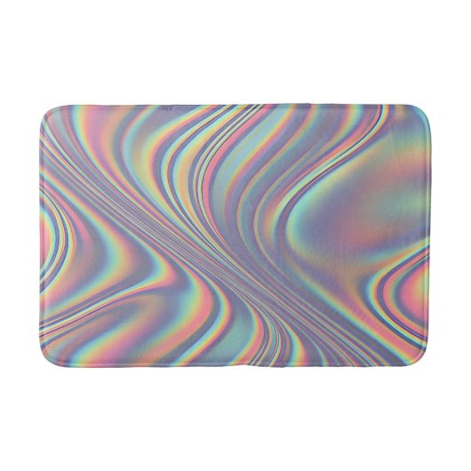 Iridescente holografische werveltextuur badmat (Voorkant)