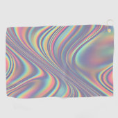 Iridescente holografische werveltextuur golfhanddoek (Horizontaal)