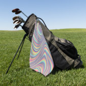Iridescente holografische werveltextuur golfhanddoek (Groen)
