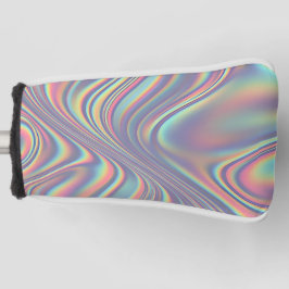 Iridescente holografische werveltextuur golfheadcover