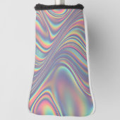 Iridescente holografische werveltextuur golfheadcover (Draai 90)