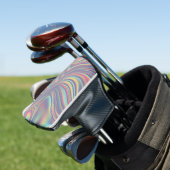 Iridescente holografische werveltextuur golfheadcover (Insitu)