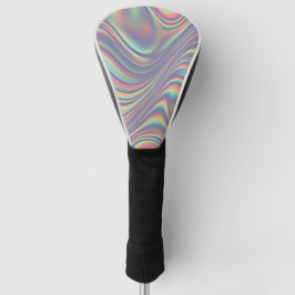 Iridescente holografische werveltextuur golfheadcover