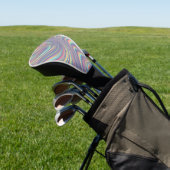 Iridescente holografische werveltextuur golfheadcover (Insitu)
