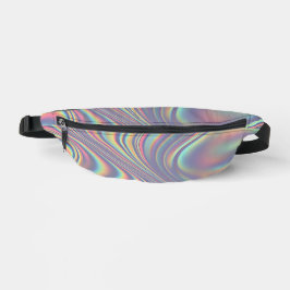 Iridescente holografische werveltextuur heuptasje