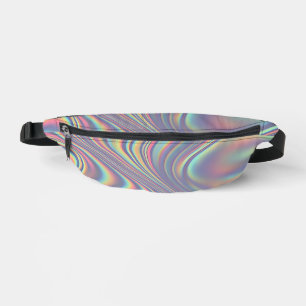 Iridescente holografische werveltextuur heuptasje