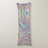 Iridescente holografische werveltextuur lichaamskussen (Achterkant (Verticaal))
