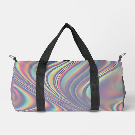 Iridescente holografische werveltextuur plunjezak (Voorkant)