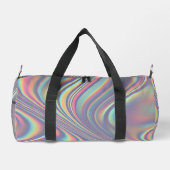 Iridescente holografische werveltextuur plunjezak (Achterkant)