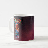 Iridescente Kosmische Letter T Monogram Koffiemok (Voorkant links)