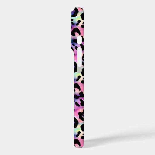 Iridescente Luipaardprint Monogram Case-Mate iPhone Case (Achterkant / Links)