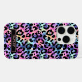 Iridescente Luipaardprint Monogram Case-Mate iPhone Case (Achterkant (horizontaal))