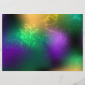 Iridescente mardi gras achtergrond met kralen flyer (Achterkant)