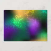 Iridescente Mardi Gras-achtergrond met kralen Menu (Achterkant)