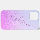 Iridescente Meisjesachtige Roze Glans Gepersonalis Case-Mate iPhone Case (Achterkant (horizontaal))