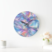 Iridescente metaal 6 geometrisch grote klok (Huis)