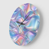 Iridescente Metallic 6 Geometrisch Grote Klok (Hoek)