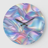 Iridescente Metallic 6 Geometrisch Grote Klok (Voorkant)