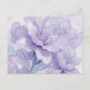 Iridescente Paarse Droom Bloeiende Bloemen Briefkaart