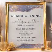 Iridescente Paarse Goud Glam Glitter Zakelijk Flyer