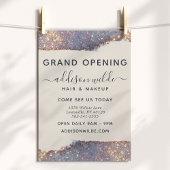 Iridescente Paarse Goud Glam Glitter Zakelijk Flyer
