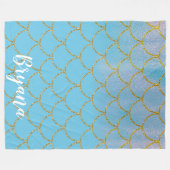 Iridescente Parel Glans Schittering Zeemeermin Sch Fleece Deken (Voorkant (Horizontaal))