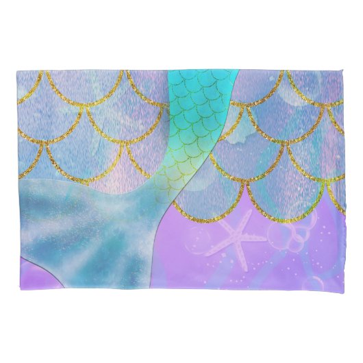Iridescente Parel Glans Schittering Zeemeerminnens Kussensloop (Voorkant)