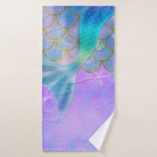 Iridescente Parel Glinstering Glitteren Zeemeermin Bad Handdoek