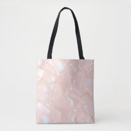Iridescente Parel Vloeibare Marmer Esthetische Boo Tote Bag
