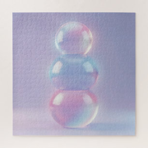 Iridescente Pastel Gestapelde Bollen Droomachtig  Legpuzzel