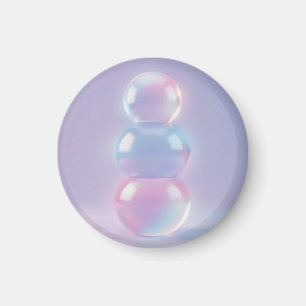 Iridescente Pastel Gestapelde Bollen Droomachtig Magneet