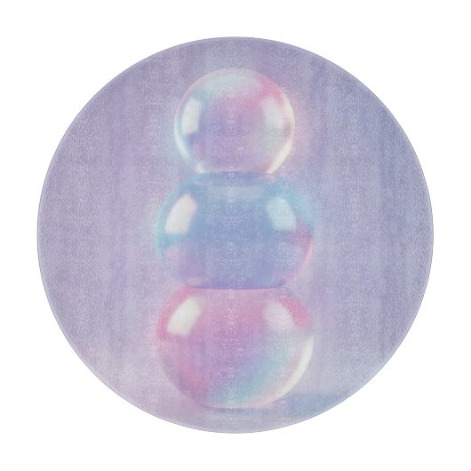 Iridescente Pastel Gestapelde Bollen Droomachtig Snijplank (Voorkant)