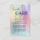 Iridescente Pastel Luxe Kaarsverzorging Visitekaartje (Achterkant)