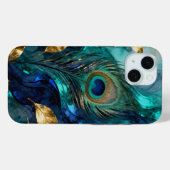 Iridescente Pauwenveer Abstract Case-Mate iPhone Case (Achterkant (horizontaal))