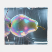 Iridescente Peer Futuristisch Fleece Deken (Voorkant (Horizontaal))